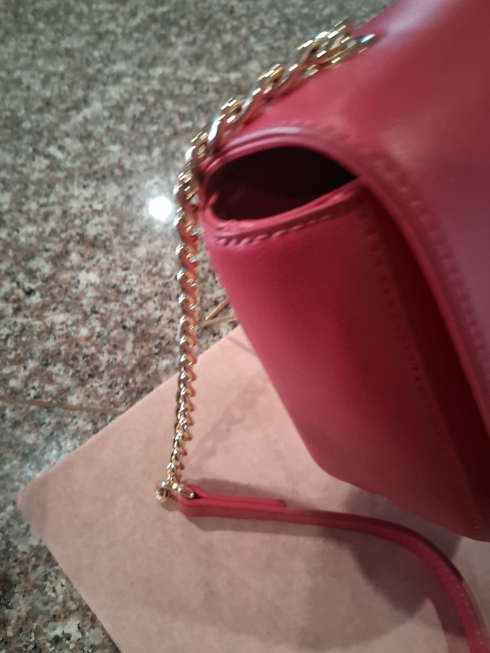 Love Moschino Red Leather Heart Crossbody - Picture 4 of 13